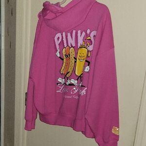 PINK Victoria's Secret × Pink's Rhinestone Hoodie